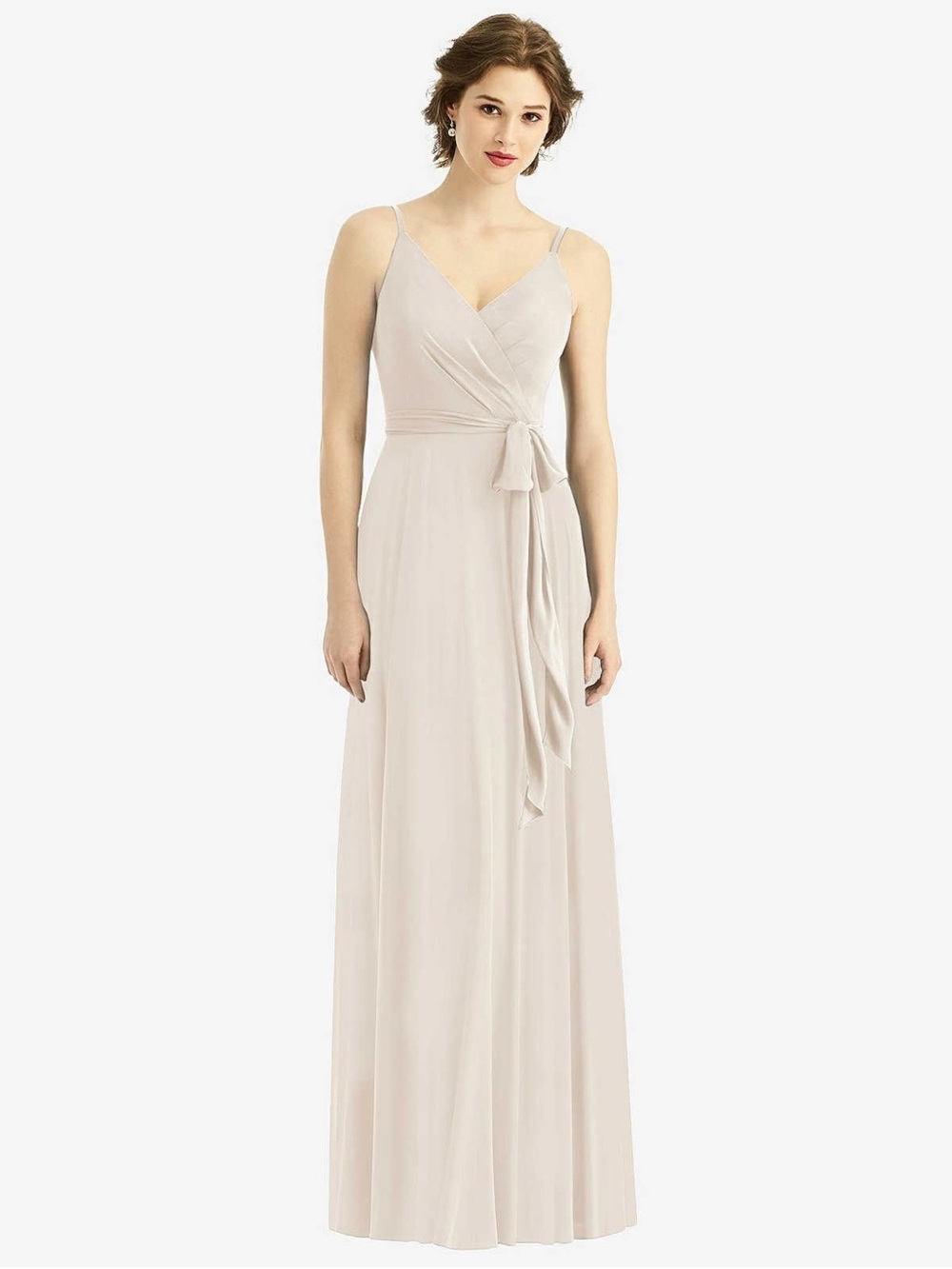 After Six Chiffon Oyster Gray Bridesmaid Dress